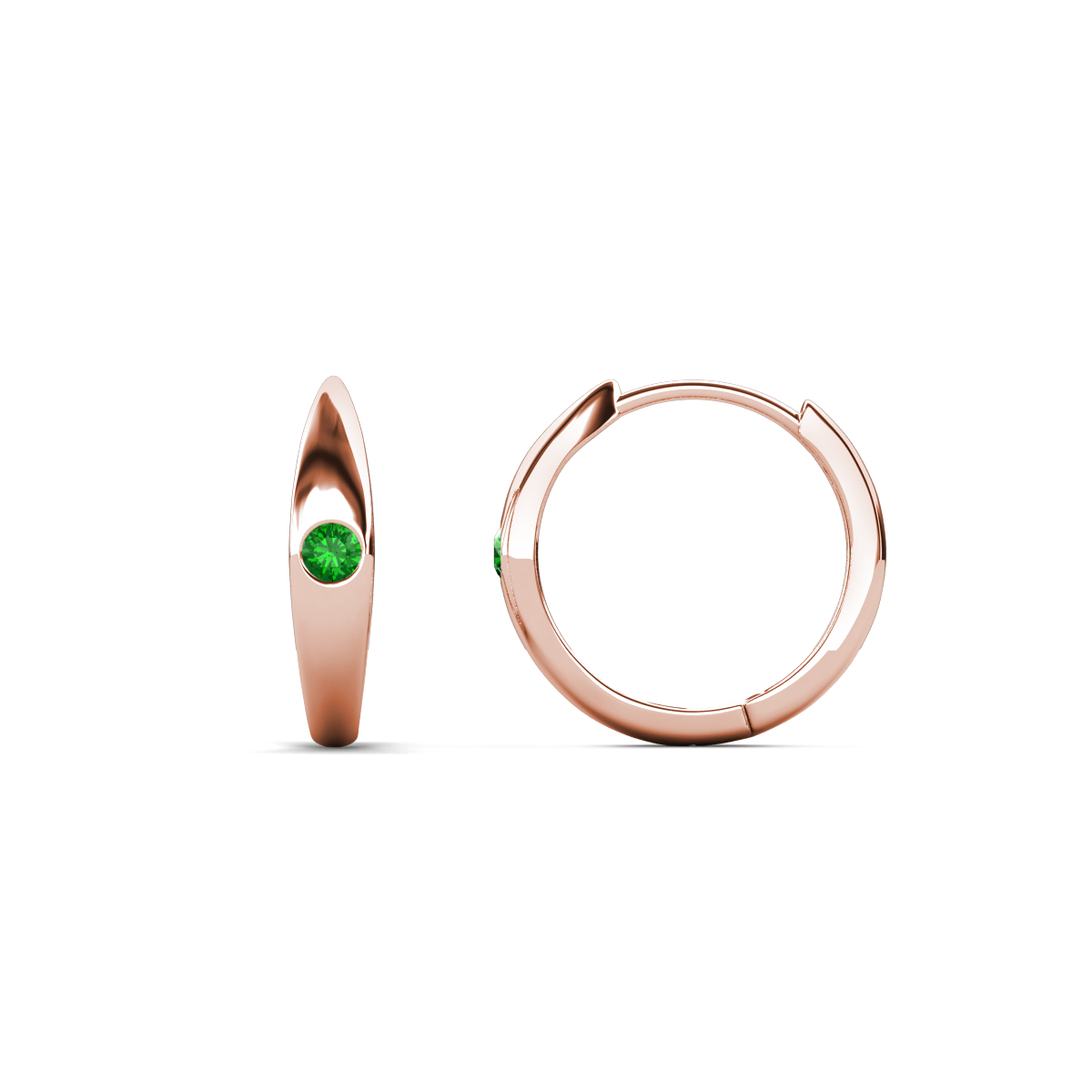 Anissa Green Garnet Dome Women Huggie Earrings 